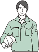 男性製造スタッフのイラスト