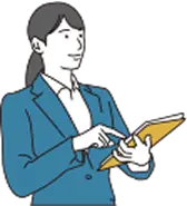女性事務スタッフのイラスト